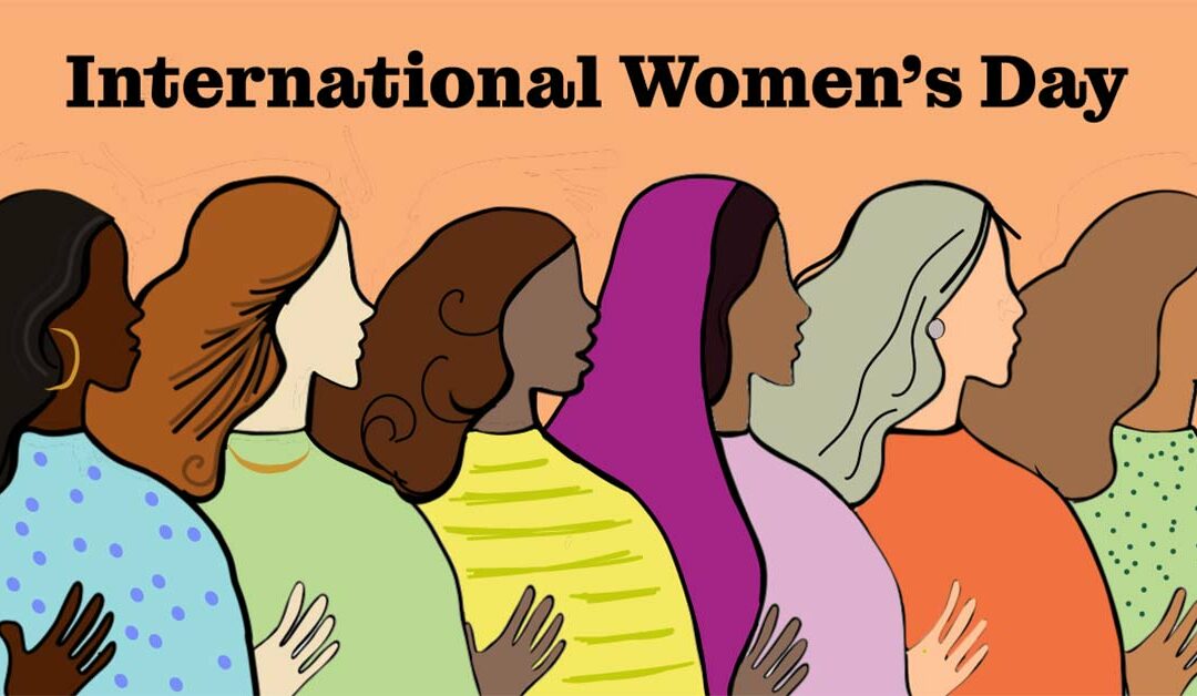 International Women's Day illustration of woment working together