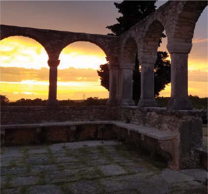 Ruins and sunset